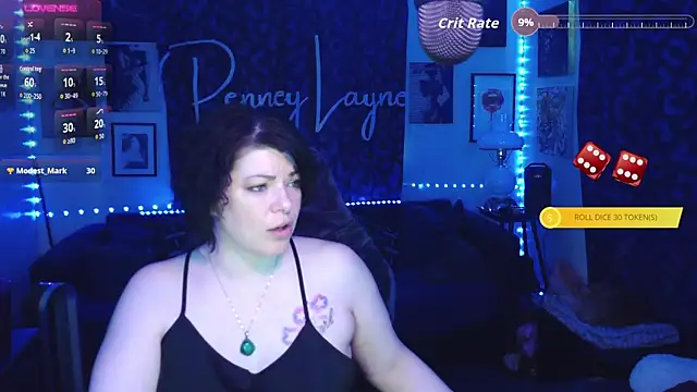Snapshot of PenneyLayne chatting on March 3, 8:37 pm PenneyLayne online show from March 3, 8:37 pm