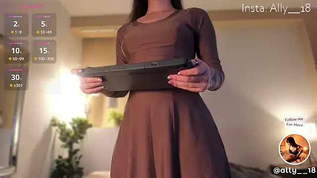 Snapshot of Ally_addams chatting on February 11, 3:29 am Ally addams online show from February 11, 3:29 am