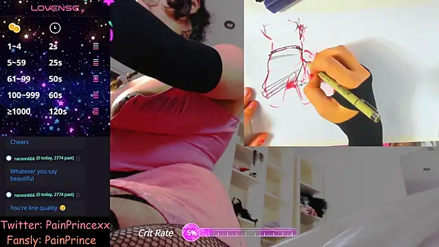 pain princee online show from December 4, 6:17 pm