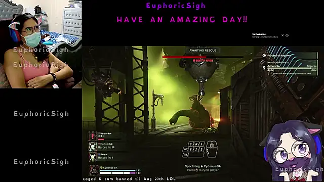 Snapshot of EuphoricSigh chatting on July 7, 6:47 am EuphoricSigh online show from July 7, 6:47 am