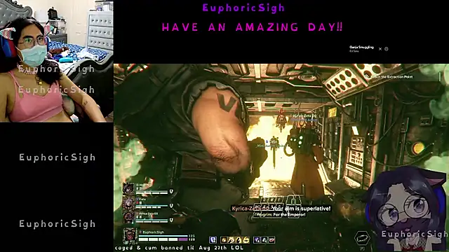 Snapshot of EuphoricSigh chatting on July 7, 7:23 am EuphoricSigh online show from July 7, 7:23 am