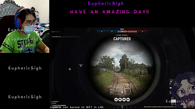Snapshot of EuphoricSigh chatting on July 13, 6:00 pm EuphoricSigh online show from July 13, 6:00 pm