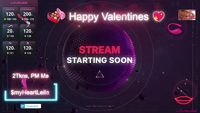 Snapshot of iHeartLeila chatting on February 14, 12:29 am iHeartLeila online show from February 14, 12:29 am