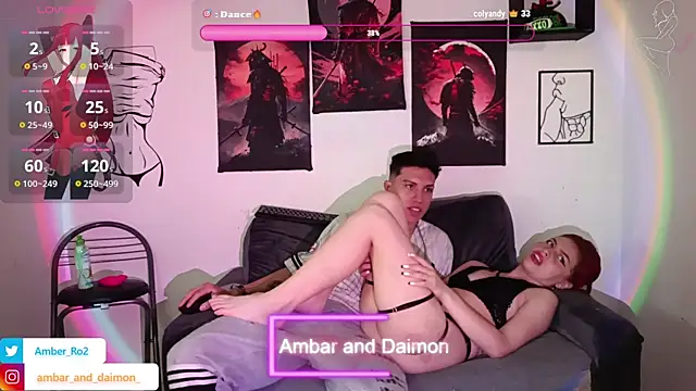 Ambar and daimon  online show from September 19, 7:03 pm