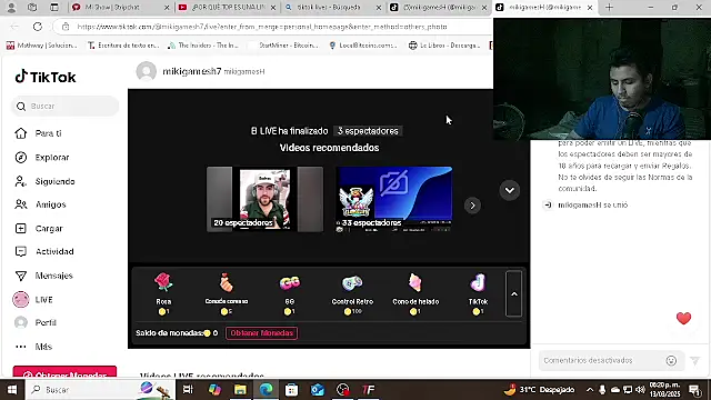 Snapshot of mikigamesH2 chatting on March 14, 12:21 am mikigamesH2 online show from March 14, 12:21 am