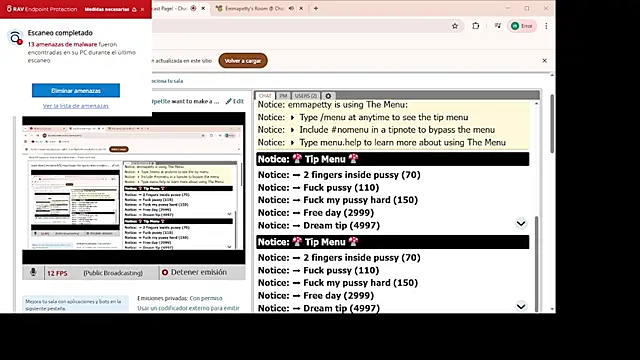 Snapshot of EmmaPetty chatting on October 4, 10:13 am EmmaPetty online show from October 4, 10:13 am