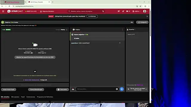 MissKatrina  online show from October 13, 7:36 pm