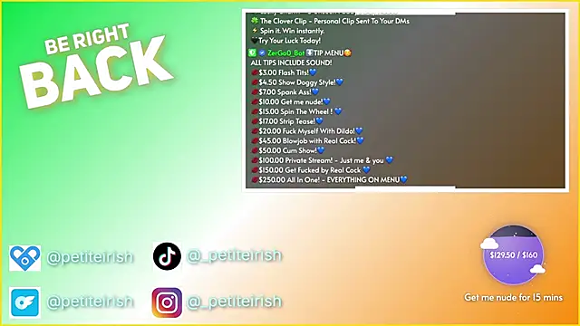 petiteirish online show from March 14, 10:48 pm