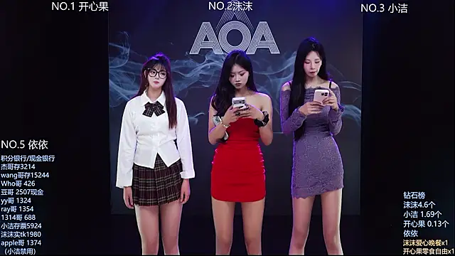 Snapshot of __AOA__ chatting on February 3, 8:14 pm AOA online show from February 3, 8:14 pm