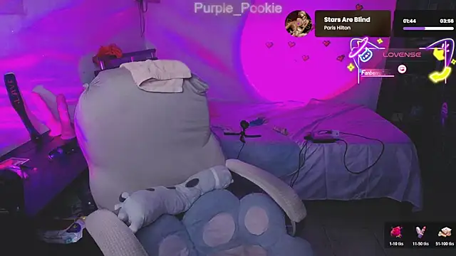 Snapshot of Purple-Pookiee chatting on June 9, 5:08 am Purple-Pookiee online show from June 9, 5:08 am