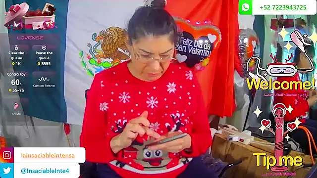 LaInsaciableIntensa online show from February 14, 10:04 pm