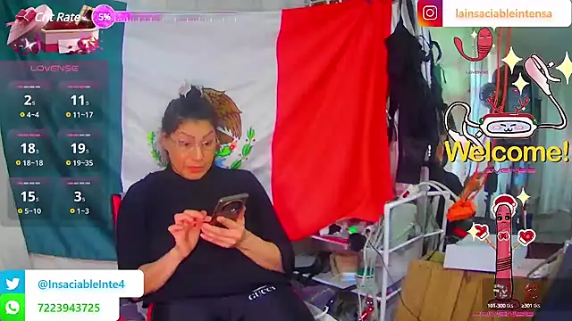 LaInsaciableIntensa online show from March 7, 10:21 pm