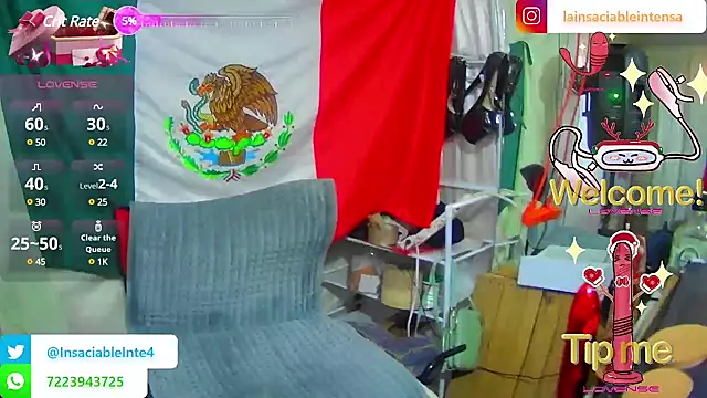 LaInsaciableIntensa online show from March 9, 12:10 am