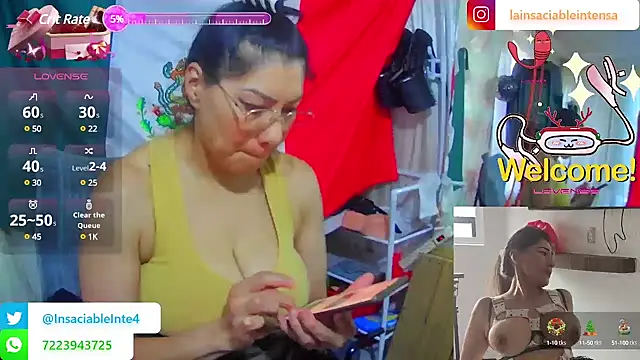 LaInsaciableIntensa online show from March 14, 9:32 pm