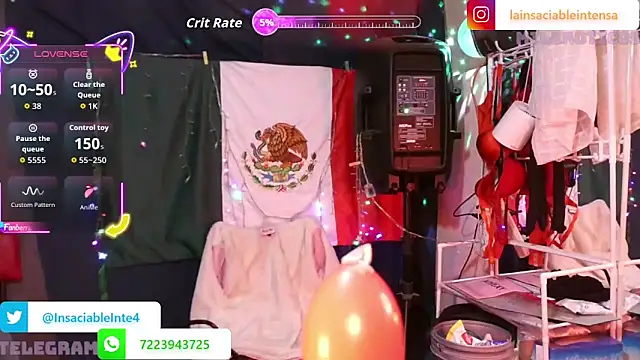 LaInsaciableIntensa online show from February 21, 2:12 am