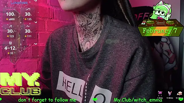 Witch Emma online show from February 7, 7:01 am