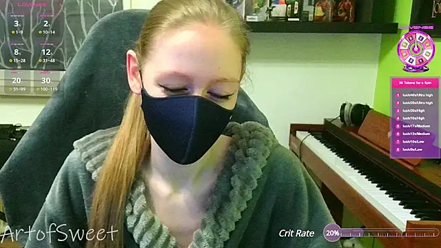 Snapshot of ArtofSweet chatting on January 5, 9:25 pm ArtofSweet online show from January 5, 9:25 pm