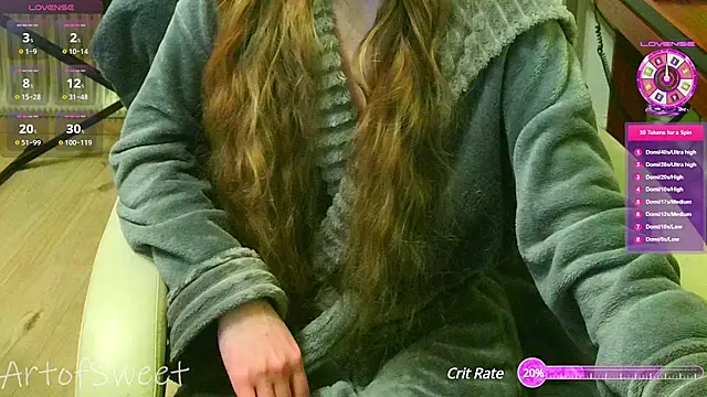 Snapshot of ArtofSweet chatting on January 18, 8:40 pm ArtofSweet online show from January 18, 8:40 pm