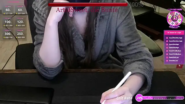 Snapshot of ArtofSweet chatting on July 23, 7:45 pm ArtofSweet online show from July 23, 7:45 pm